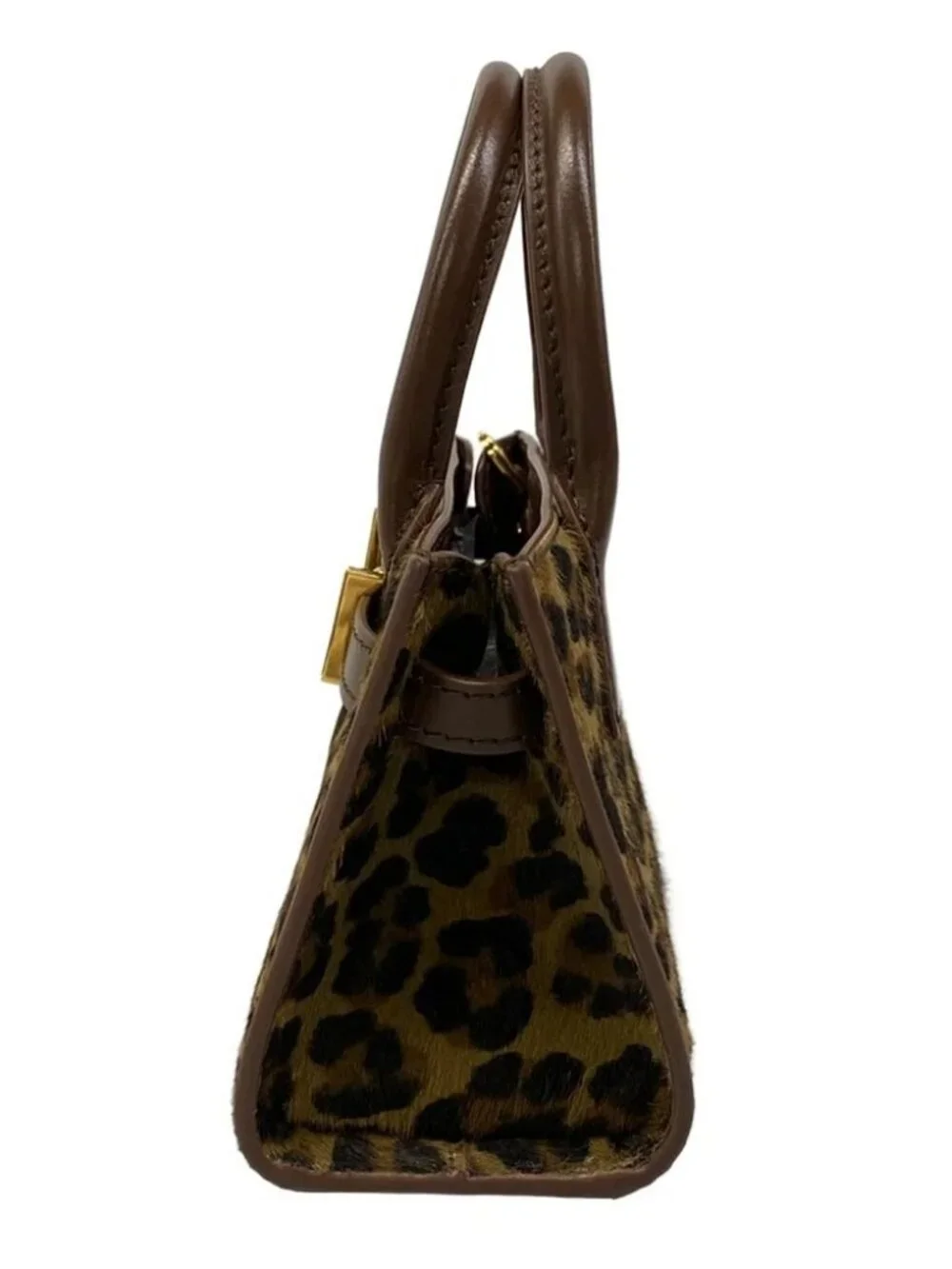 VERSACE Medusa '95 1015820 Brown Dark Brown Black Unborn Calf Leather Handbag